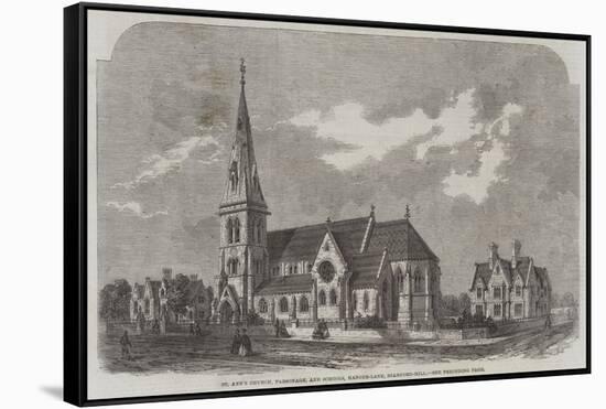 St Ann's Church, Parsonage, and Schools, Hanger-Lane, Stamford-Hill-null-Framed Stretched Canvas