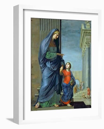 St. Anne Leading the Virgin to the Temple, c.1635-45-Jacques Stella-Framed Giclee Print