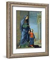 St. Anne Leading the Virgin to the Temple, c.1635-45-Jacques Stella-Framed Giclee Print