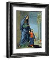 St. Anne Leading the Virgin to the Temple, c.1635-45-Jacques Stella-Framed Giclee Print