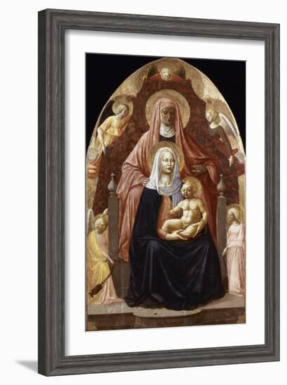 St. Anne, Madonna & Child.-Masaccio-Framed Giclee Print