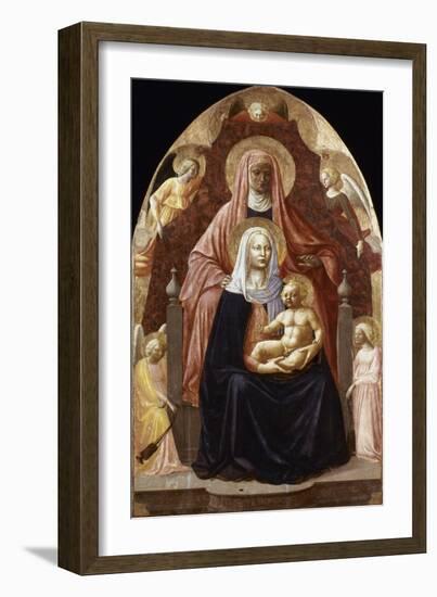 St. Anne, Madonna & Child.-Masaccio-Framed Giclee Print