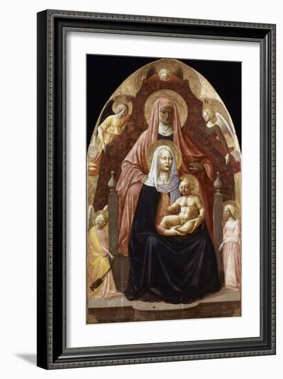 St. Anne, Madonna & Child.-Masaccio-Framed Giclee Print