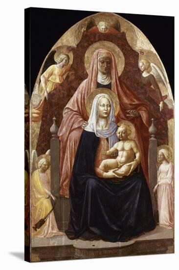 St. Anne, Madonna & Child.-Masaccio-Stretched Canvas