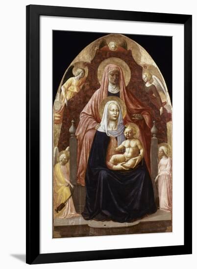 St. Anne, Madonna & Child.-Masaccio-Framed Giclee Print