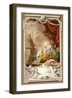 St Anne Revealing to the Virgin the Prophecy of Isaiah, c.1749-Noel Halle-Framed Giclee Print