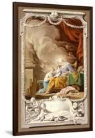 St Anne Revealing to the Virgin the Prophecy of Isaiah, c.1749-Noel Halle-Framed Giclee Print