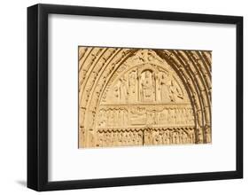 St. Anne's gate tympanum, west front, Notre Dame Cathedral, France-Godong-Framed Photographic Print