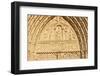 St. Anne's gate tympanum, west front, Notre Dame Cathedral, France-Godong-Framed Photographic Print