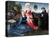 St Anne, the Virgin and Child and a Donor-Hans Memling-Stretched Canvas