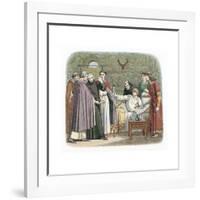 St Anselm Reluctantly Accepting the Archbishopric of Canterbury, 1093-null-Framed Giclee Print