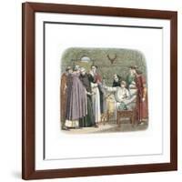 St Anselm Reluctantly Accepting the Archbishopric of Canterbury, 1093-null-Framed Giclee Print