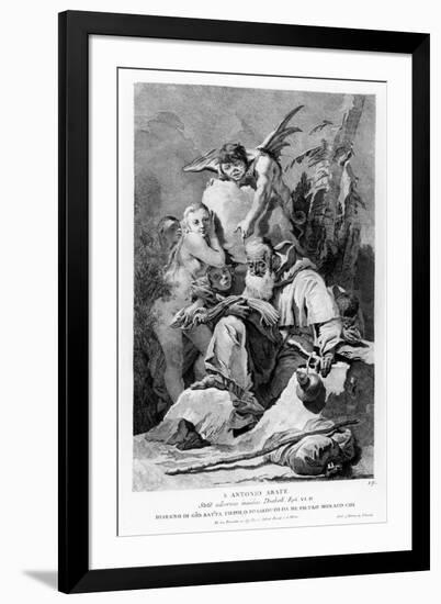 St. Anthony Abbot Enduring the Temptations of the Devil-Giovanni Battista Tiepolo-Framed Giclee Print