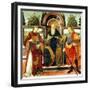 St Anthony Abbot on Throne Surrounded by Saints Leonardo and Giuliano-Domenico Ghirlandaio-Framed Giclee Print