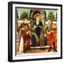 St Anthony Abbot on Throne Surrounded by Saints Leonardo and Giuliano-Domenico Ghirlandaio-Framed Giclee Print