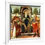 St Anthony Abbot on Throne Surrounded by Saints Leonardo and Giuliano-Domenico Ghirlandaio-Framed Giclee Print