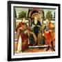 St Anthony Abbot on Throne Surrounded by Saints Leonardo and Giuliano-Domenico Ghirlandaio-Framed Giclee Print