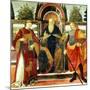 St Anthony Abbot on Throne Surrounded by Saints Leonardo and Giuliano-Domenico Ghirlandaio-Mounted Giclee Print