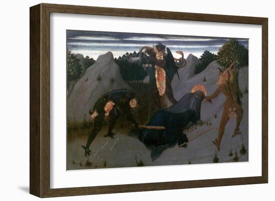 St Anthony Beaten by Devils, 1423-1426-Sassetta-Framed Giclee Print