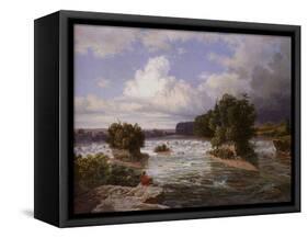 St. Anthony Falls as it Appeared in 1848, 1855-Henry Lewis-Framed Stretched Canvas