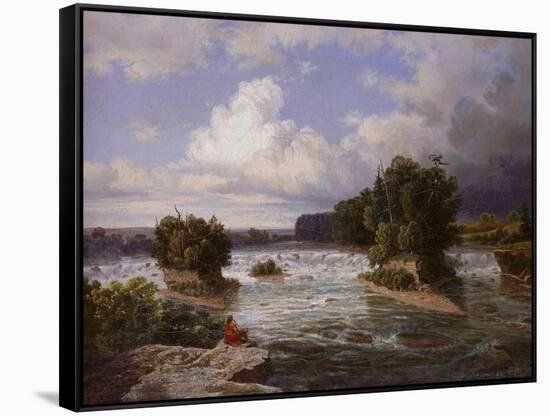 St. Anthony Falls as it Appeared in 1848, 1855-Henry Lewis-Framed Stretched Canvas