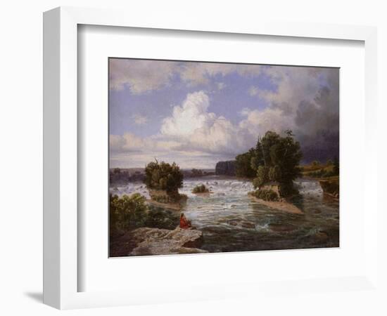 St. Anthony Falls as it Appeared in 1848, 1855-Henry Lewis-Framed Giclee Print