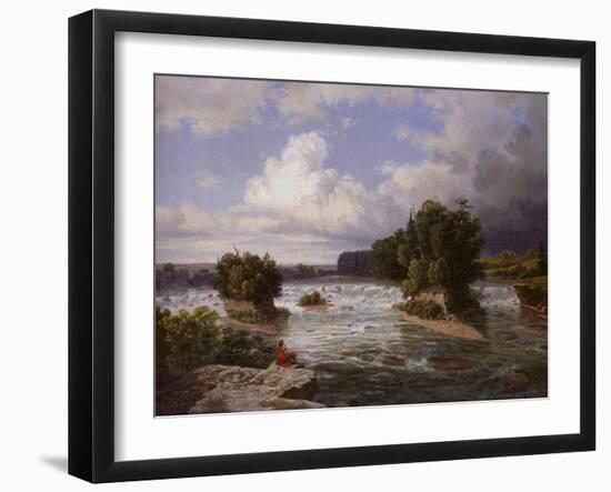 St. Anthony Falls as it Appeared in 1848, 1855-Henry Lewis-Framed Giclee Print