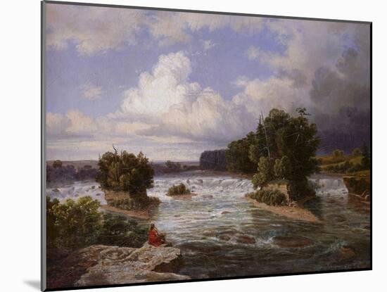 St. Anthony Falls as it Appeared in 1848, 1855-Henry Lewis-Mounted Giclee Print