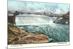 St. Anthony Falls, Minneapolis, Minnesota-null-Mounted Premium Giclee Print