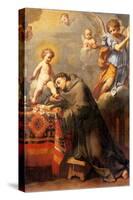 St. Anthony of Padua Adoring the Infant Christ-Elisabetta Sirani-Stretched Canvas