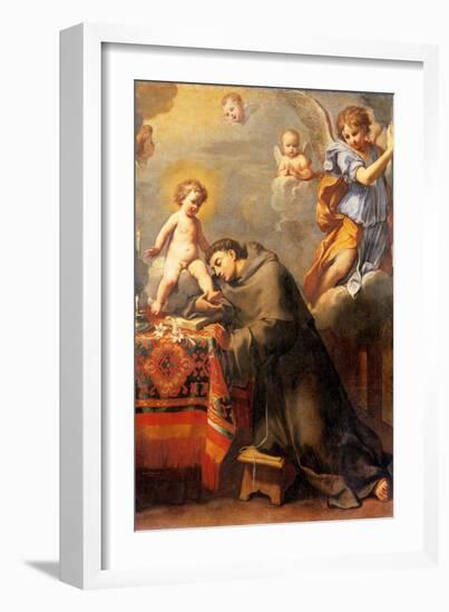 St. Anthony of Padua Adoring the Infant Christ-Elisabetta Sirani-Framed Art Print