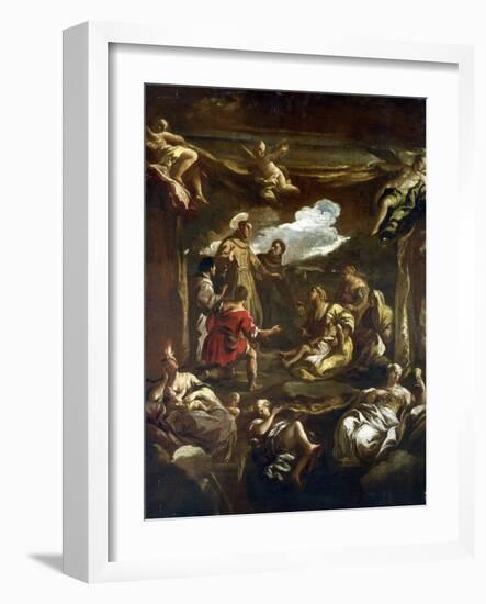 St Anthony of Padua Healing a Young Man, C1654-1705-Luca Giordano-Framed Giclee Print