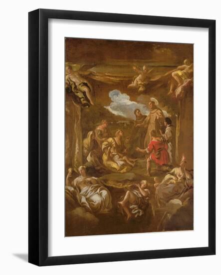St. Anthony of Padua Healing a Young Man-Luca Giordano-Framed Giclee Print