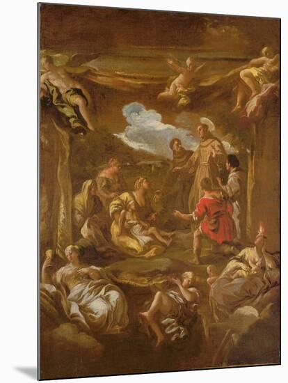 St. Anthony of Padua Healing a Young Man-Luca Giordano-Mounted Giclee Print