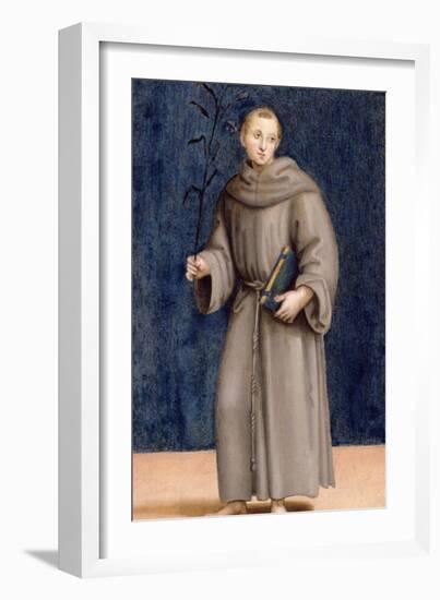 St. Anthony of Padua, Panel from the Predella of the Colonna Altarpiece, C.1502-Raphael-Framed Giclee Print