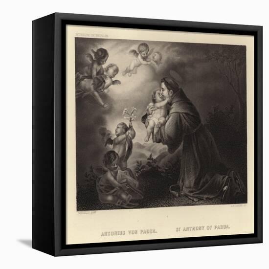 St Anthony of Padua-Bartolome Esteban Murillo-Framed Stretched Canvas