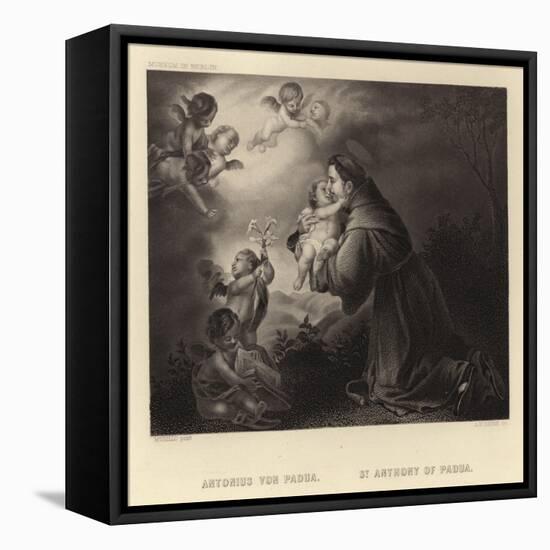 St Anthony of Padua-Bartolome Esteban Murillo-Framed Stretched Canvas