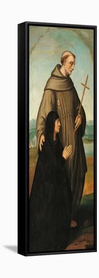 St Anthony Presenting Giulia Trivulzio-Marco D'oggiono-Framed Stretched Canvas