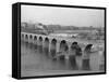 St. Anthony's Falls and Stone Arch Bridge-null-Framed Stretched Canvas