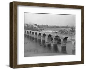 St. Anthony's Falls and Stone Arch Bridge-null-Framed Photographic Print