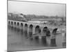 St. Anthony's Falls and Stone Arch Bridge-null-Mounted Photographic Print