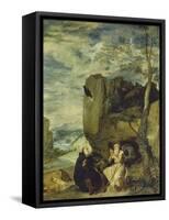 St, Anthony the Abbot and St, Paul the First Hermit, Ca. 1642-Diego Velazquez-Framed Stretched Canvas