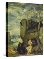 St, Anthony the Abbot and St, Paul the First Hermit, Ca. 1642-Diego Velazquez-Stretched Canvas