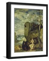 St, Anthony the Abbot and St, Paul the First Hermit, Ca. 1642-Diego Velazquez-Framed Giclee Print