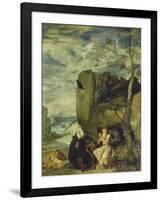 St, Anthony the Abbot and St, Paul the First Hermit, Ca. 1642-Diego Velazquez-Framed Giclee Print