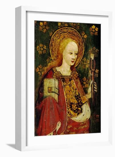 St. Apollonia, Holding a Pair of Pincers and a Tooth, Detail of the Rood Screen, St. Michael's…-null-Framed Giclee Print