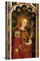 St. Apollonia, Holding a Pair of Pincers and a Tooth, Detail of the Rood Screen, St. Michael's…-null-Stretched Canvas