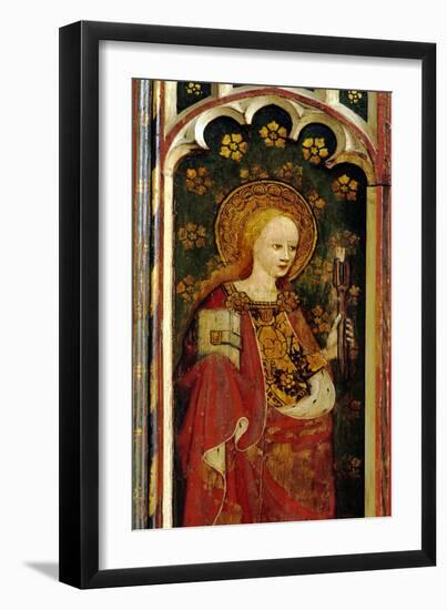 St. Apollonia, Holding a Pair of Pincers and a Tooth, Detail of the Rood Screen, St. Michael's…-null-Framed Giclee Print