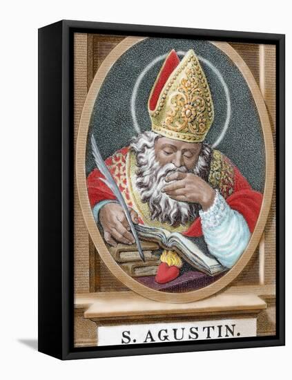 St. Augustine (354-430). African Bishop, Doctor and Father of the Church-Prisma Archivo-Framed Stretched Canvas