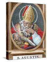 St. Augustine (354-430). African Bishop, Doctor and Father of the Church-Prisma Archivo-Stretched Canvas